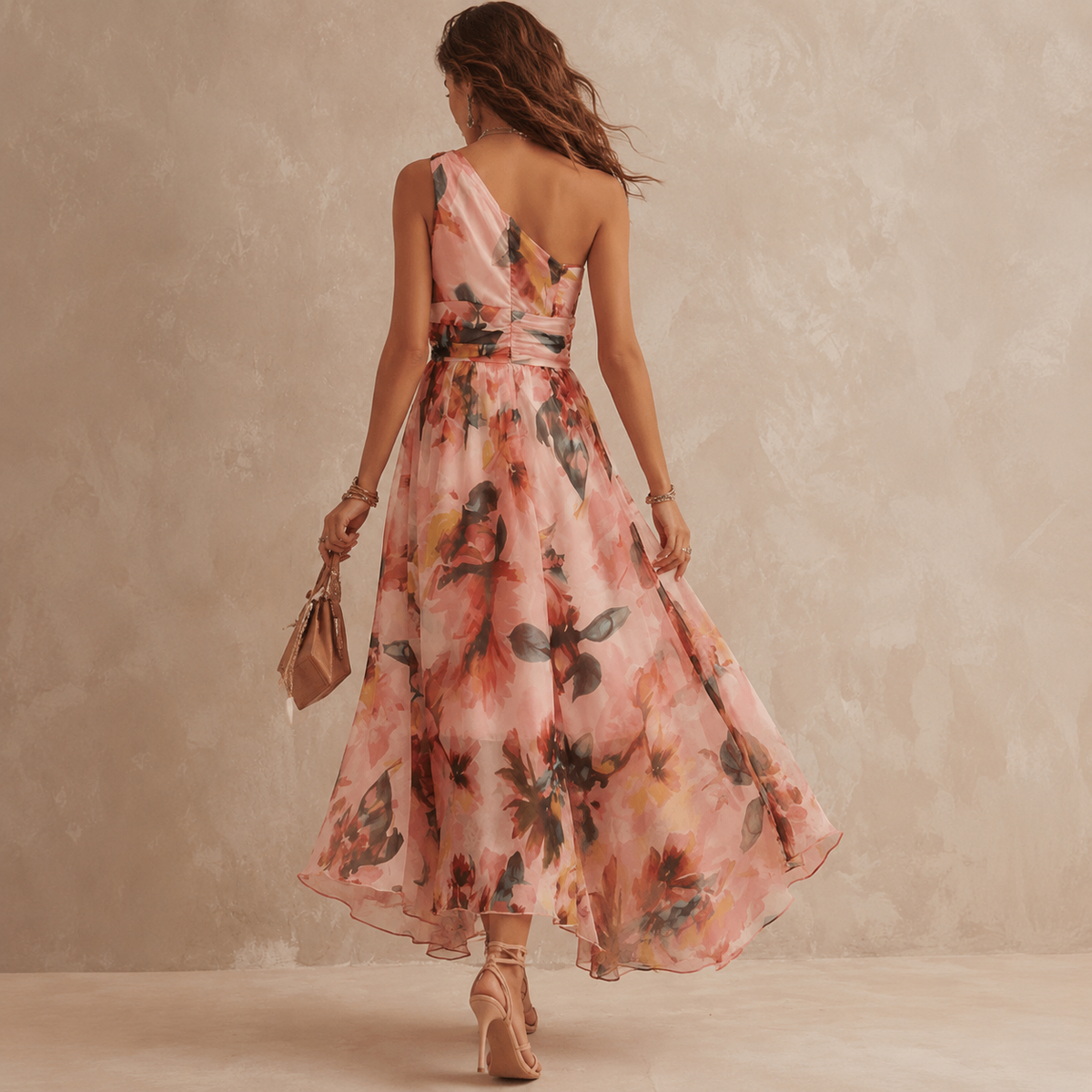 Aurora | Robe asymétrique à motifs floraux