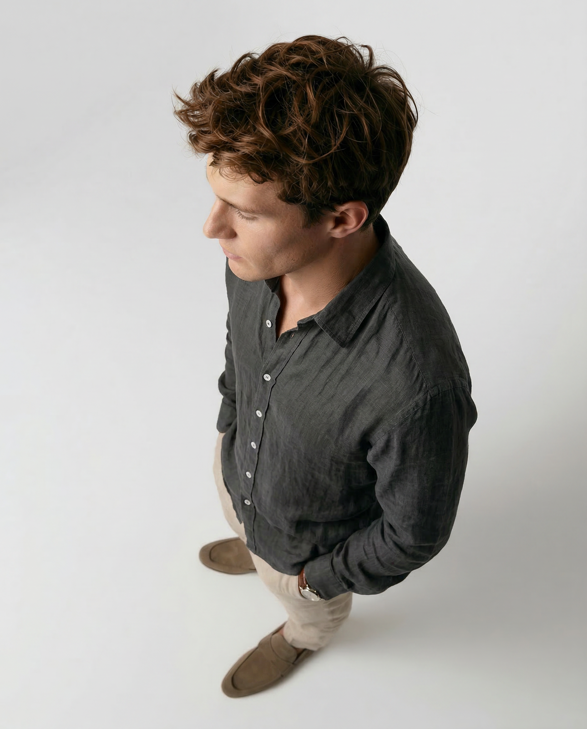 Camisa casual de lino