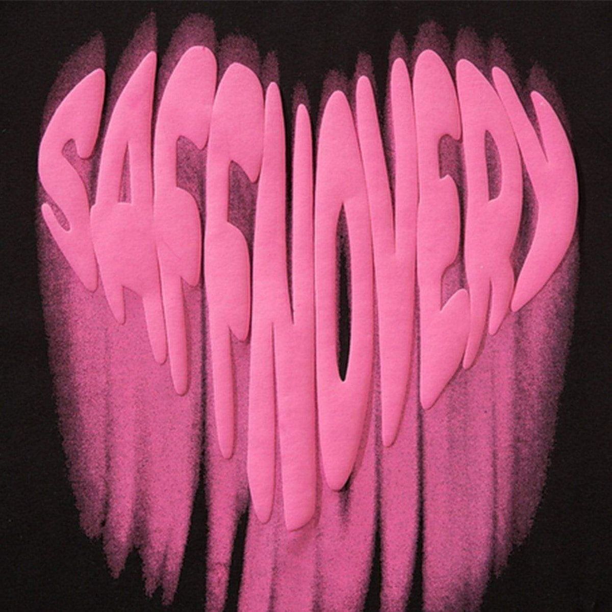 Camiseta WLS Estampado Graffiti Love Cuello Redondo Algodón Suave