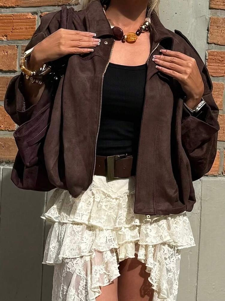 Lara | Chaqueta Bomber de Ante