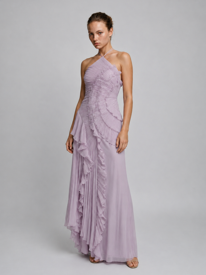 Catherine Vestido con volantes - Violeta