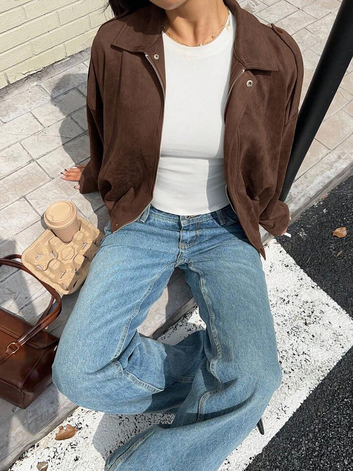 Lara | Chaqueta Bomber de Ante