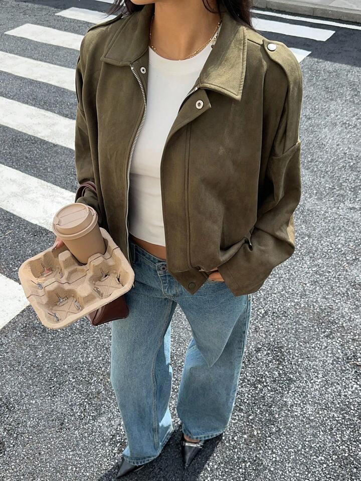 Lara | Chaqueta Bomber de Ante