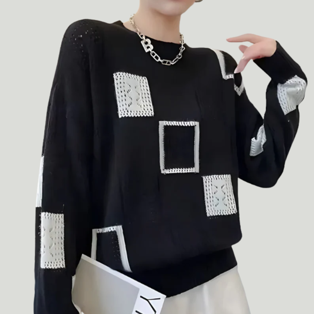 BLANCA - Jersey elegante con estampado geométrico