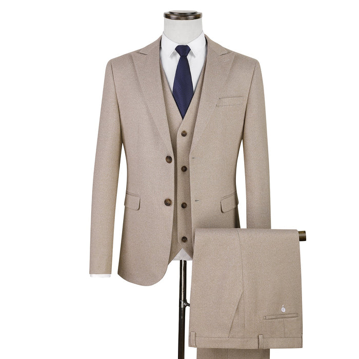 EDICIÓN LIMITADA - Traje de Tres Piezas Auténtico Arthur - Beige