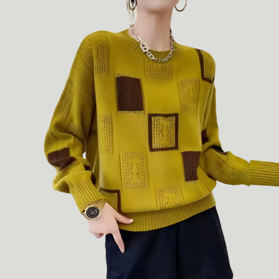 BLANCA - Jersey elegante con estampado geométrico