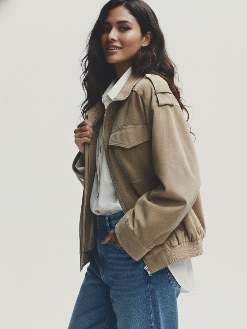 Shelby | Chaqueta Informal con Cremallera de Mezcla