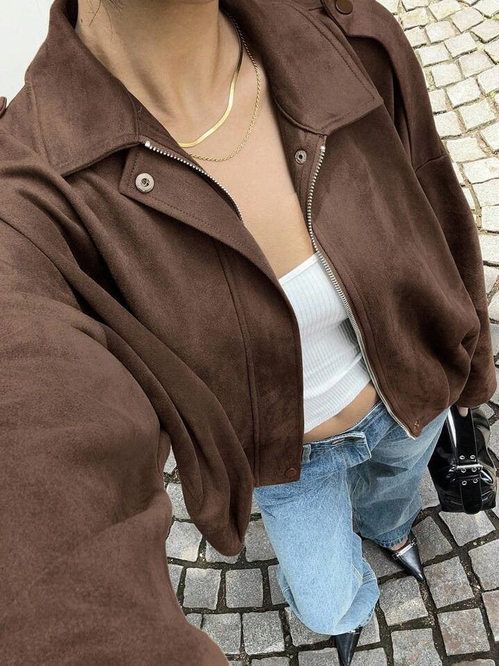 Lara | Chaqueta Bomber de Ante