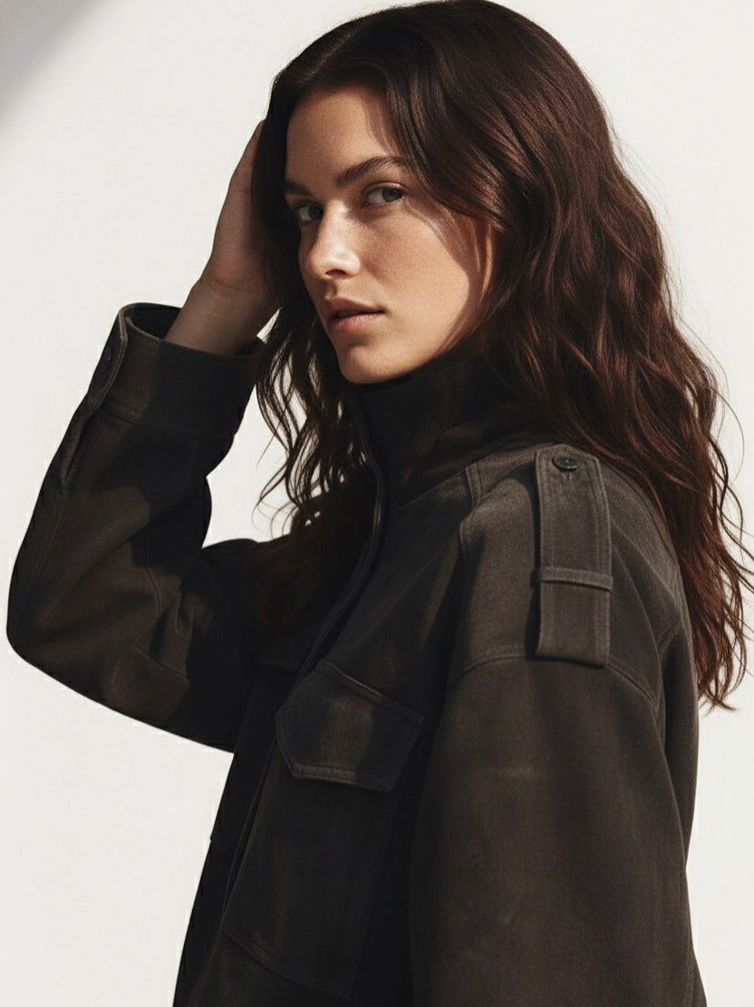 Shelby | Chaqueta Informal con Cremallera de Mezcla