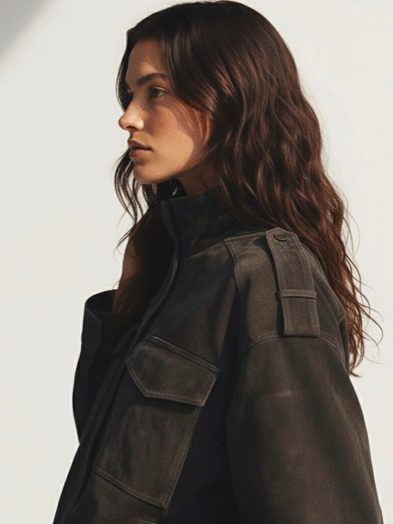 Shelby | Chaqueta Informal con Cremallera de Mezcla