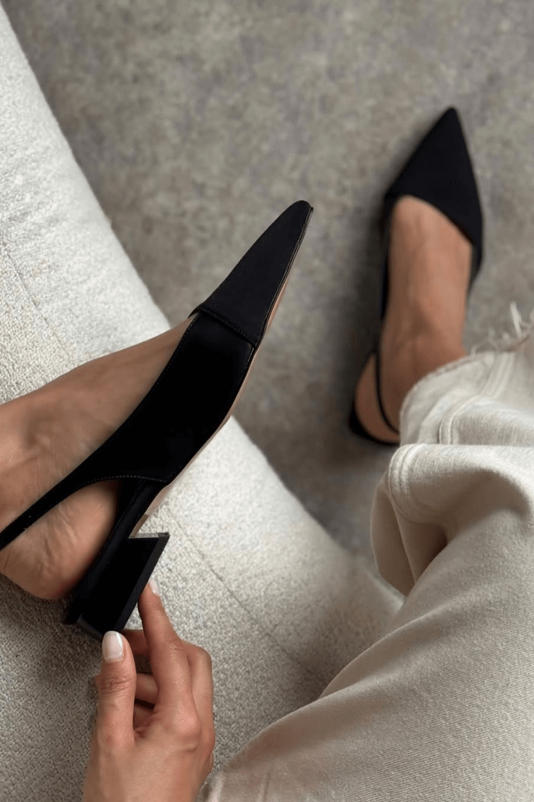 Bailarinas Slingback Negro