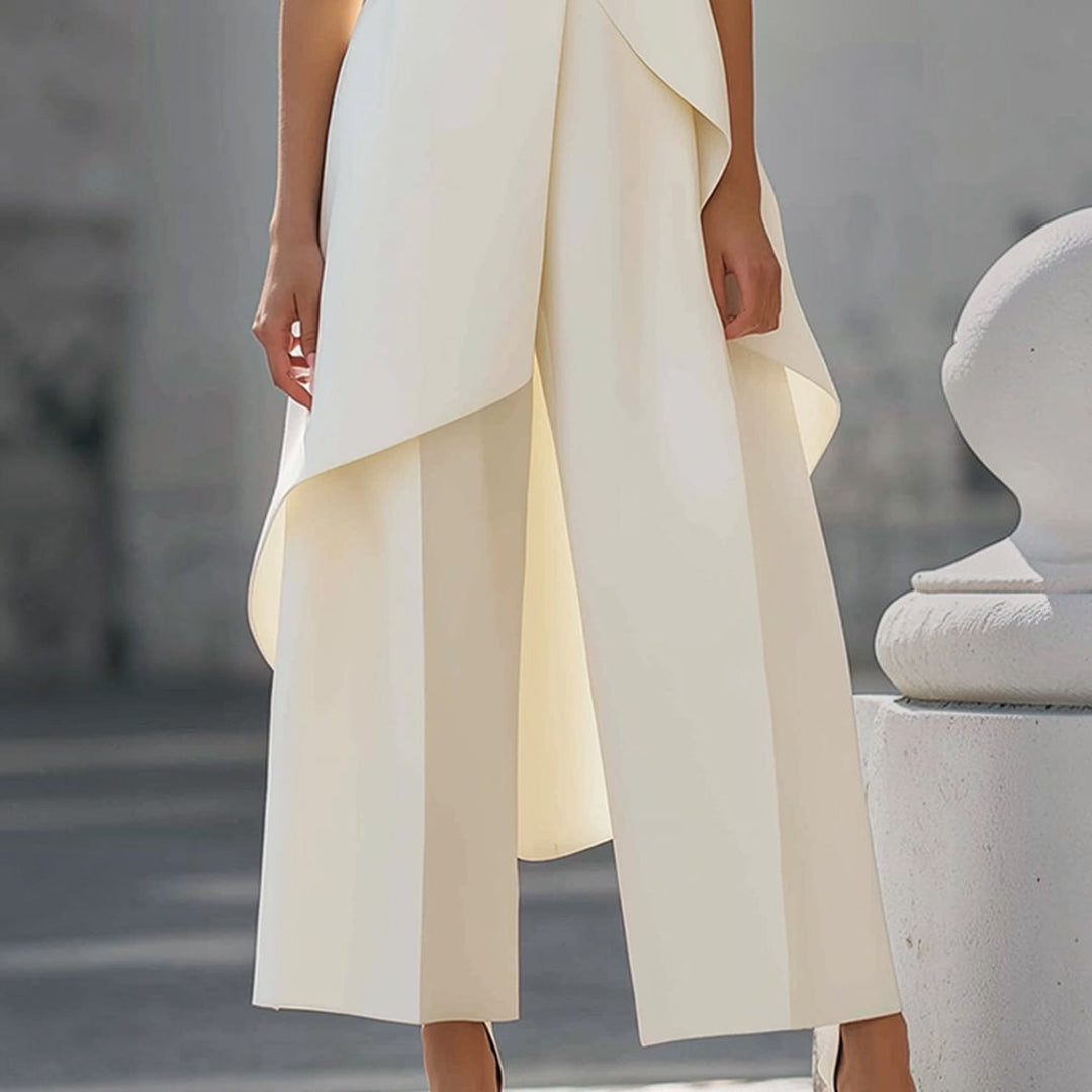 Valentina | Conjunto elegante con top drapeado y cuello alto