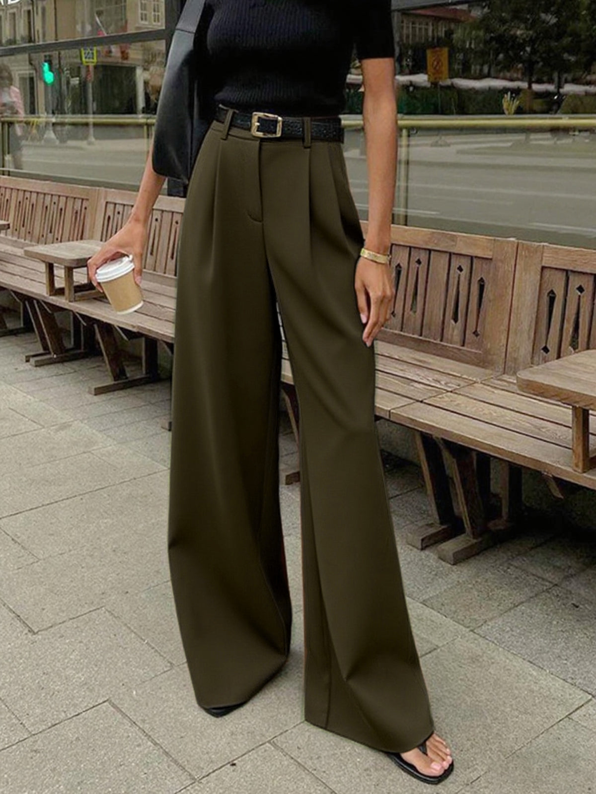 Renata | Pantalones Anchos sin Cinturón