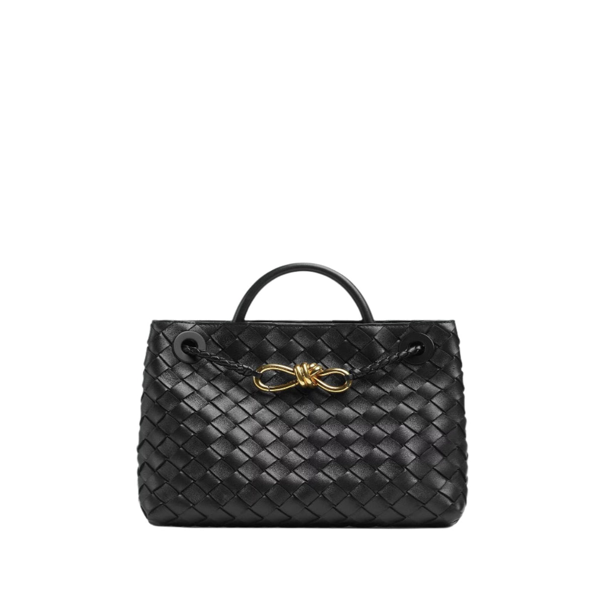 Mini shopper de tejido trenzado con lazo — Venta