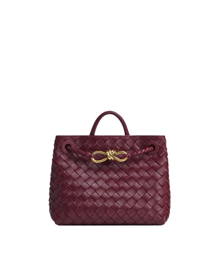 Mini shopper de tejido trenzado con lazo — Venta