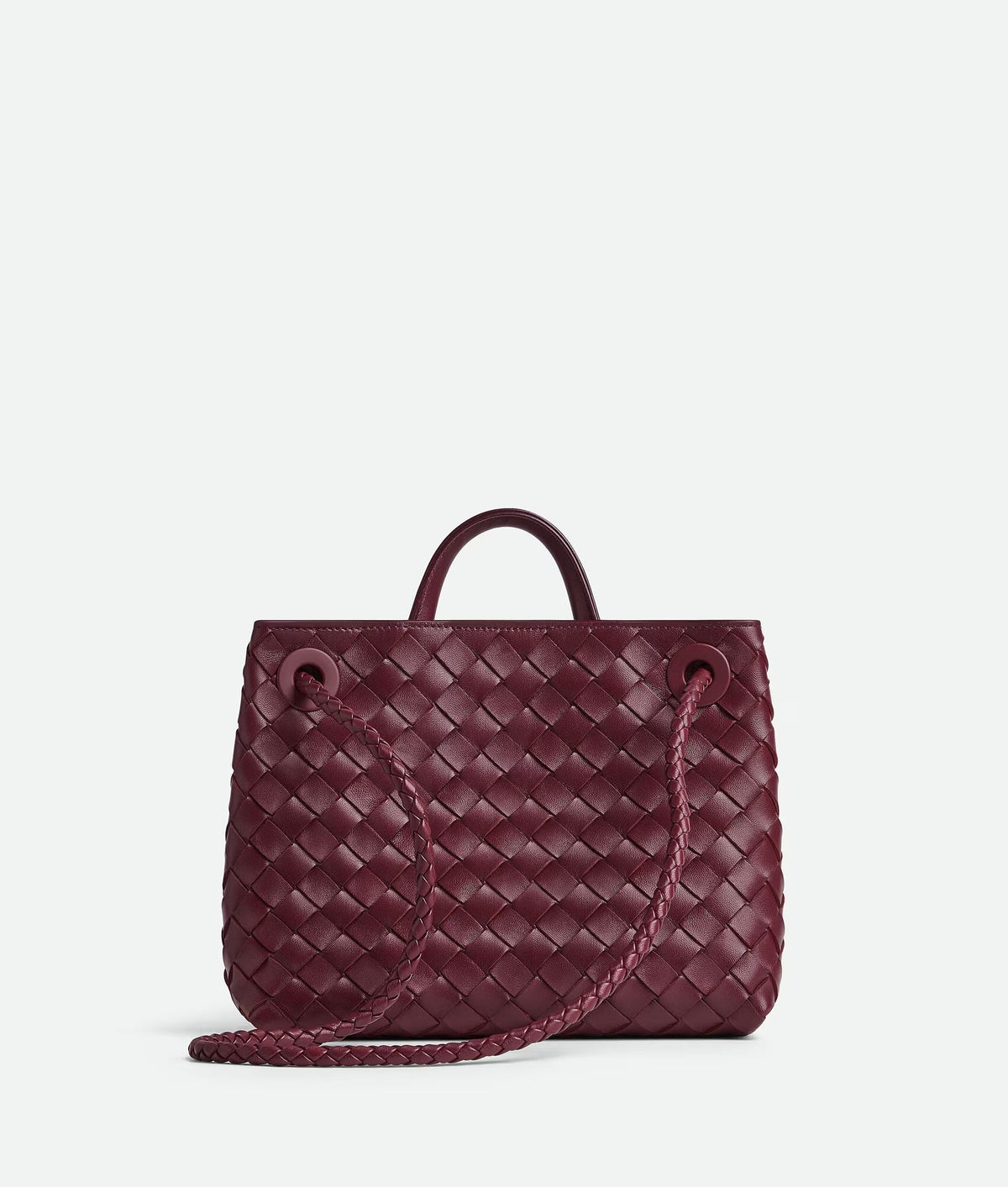 Mini shopper de tejido trenzado con lazo — Venta