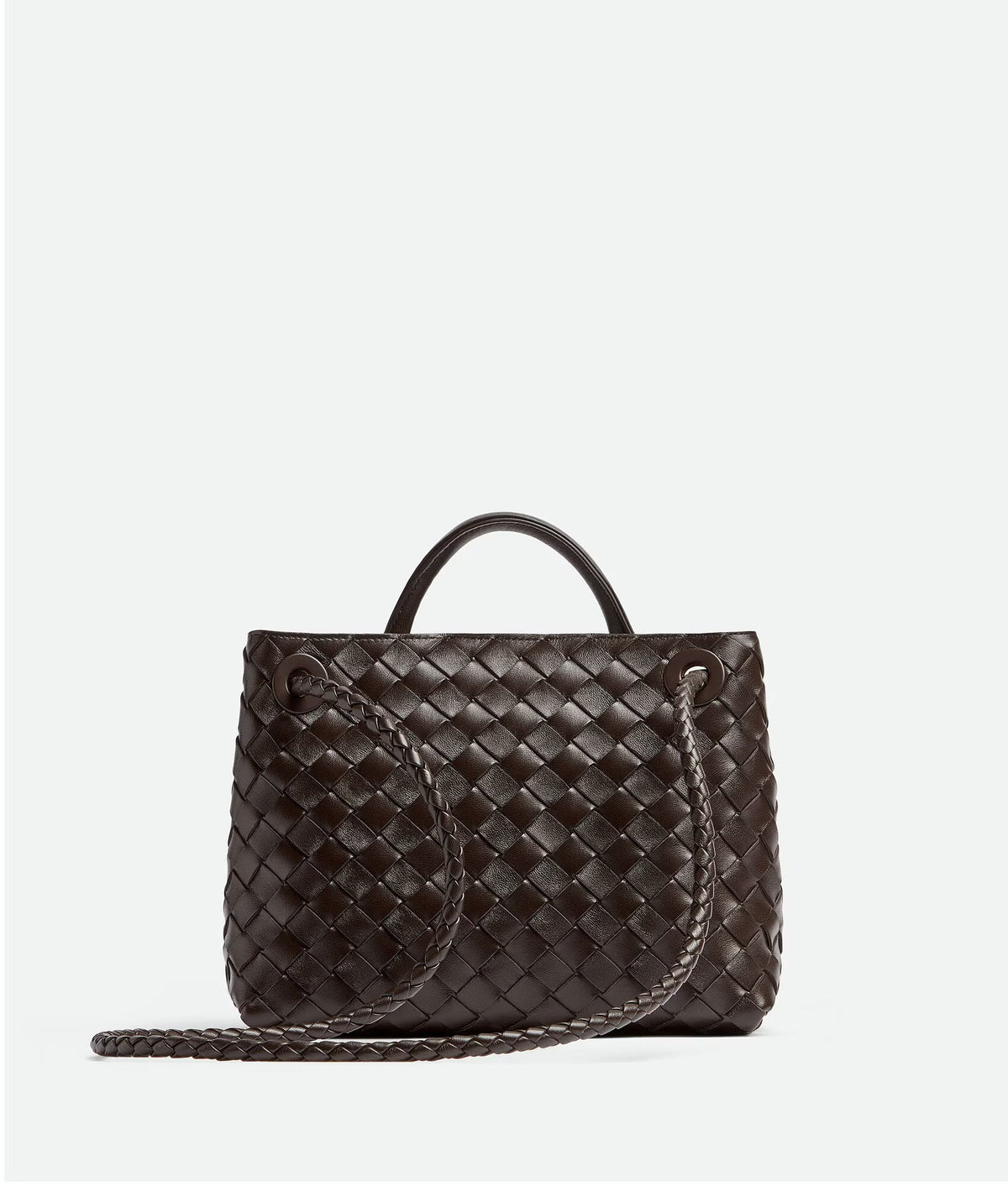 Mini shopper de tejido trenzado con lazo — Venta