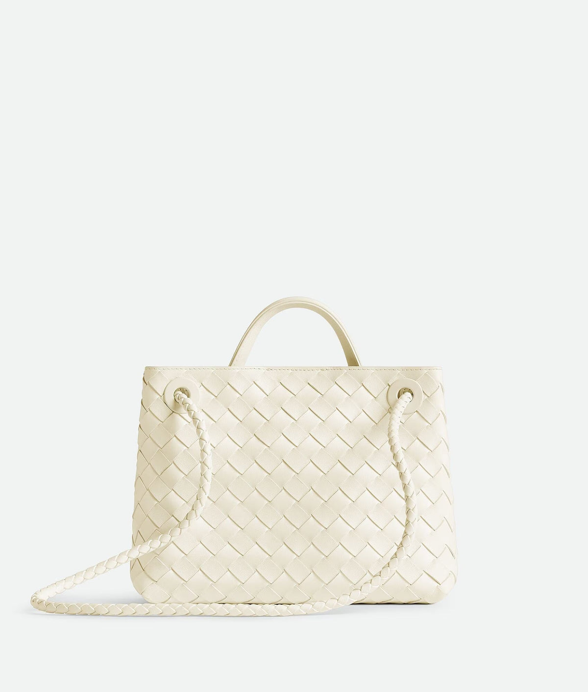 Mini shopper de tejido trenzado con lazo — Venta