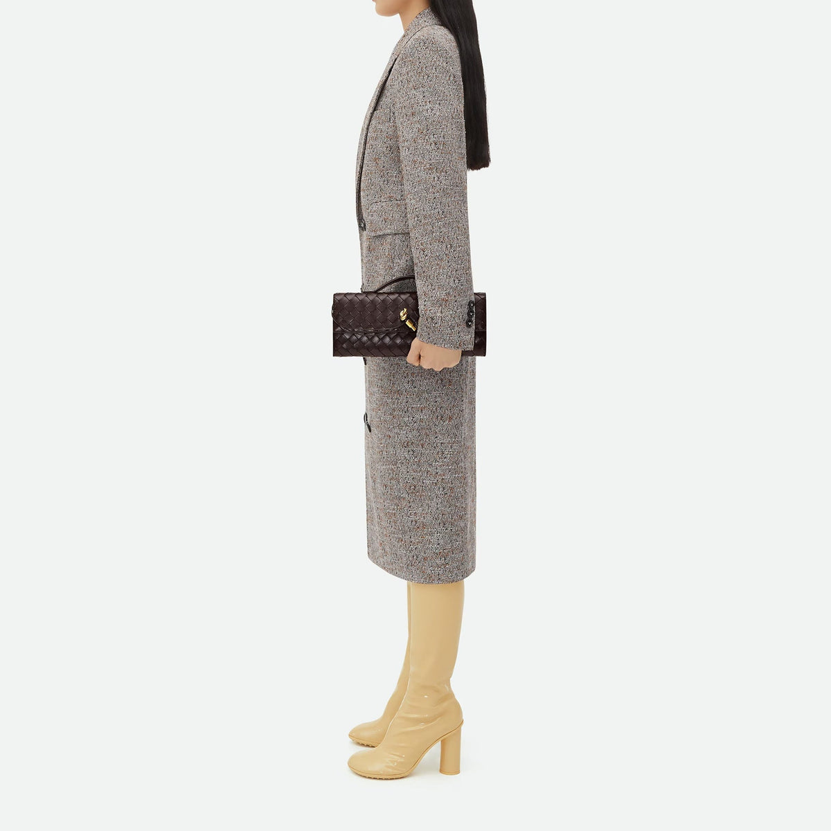 Clutch alargado de tejido trenzado — Eclipse