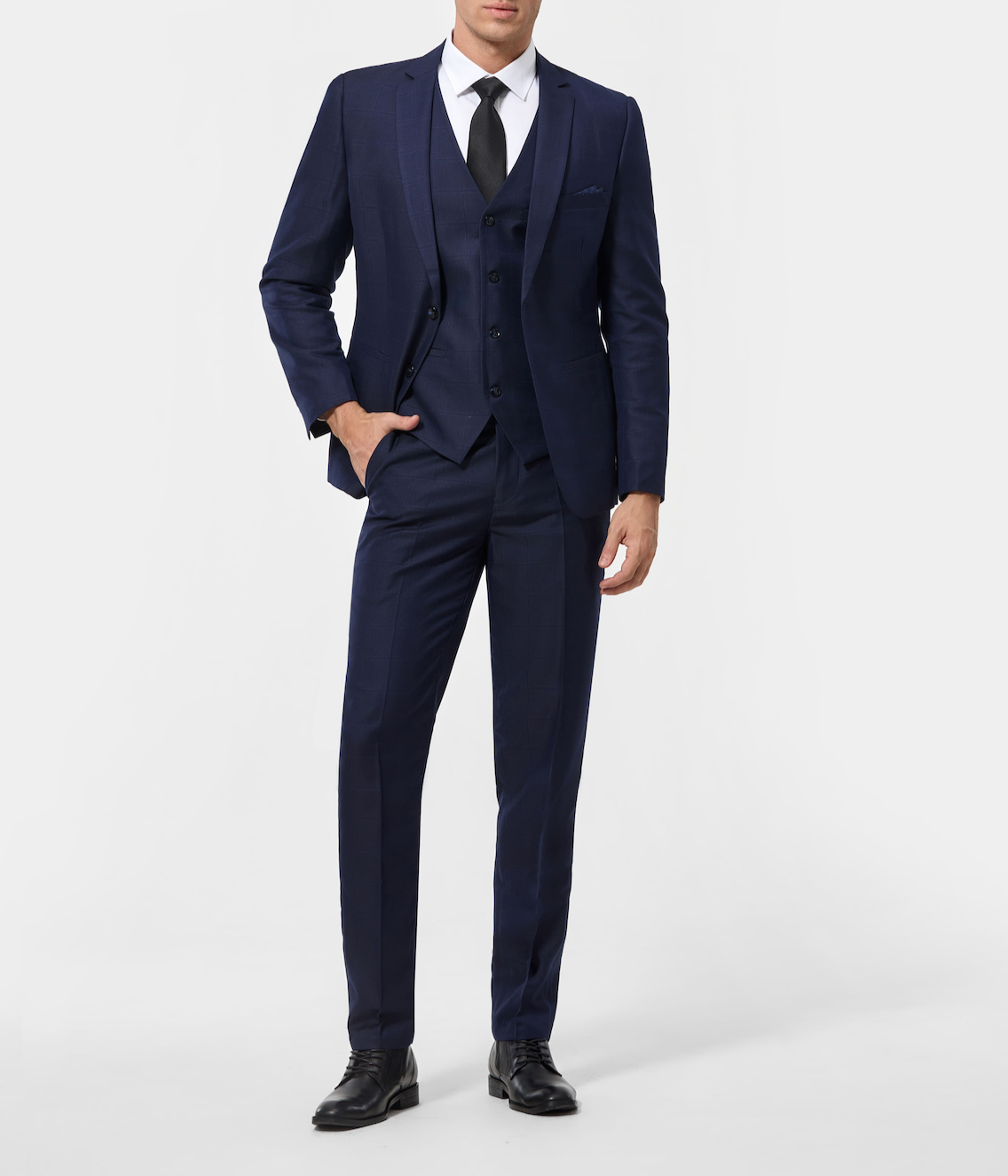 Traje de Tres Piezas Shelby a Cuadros