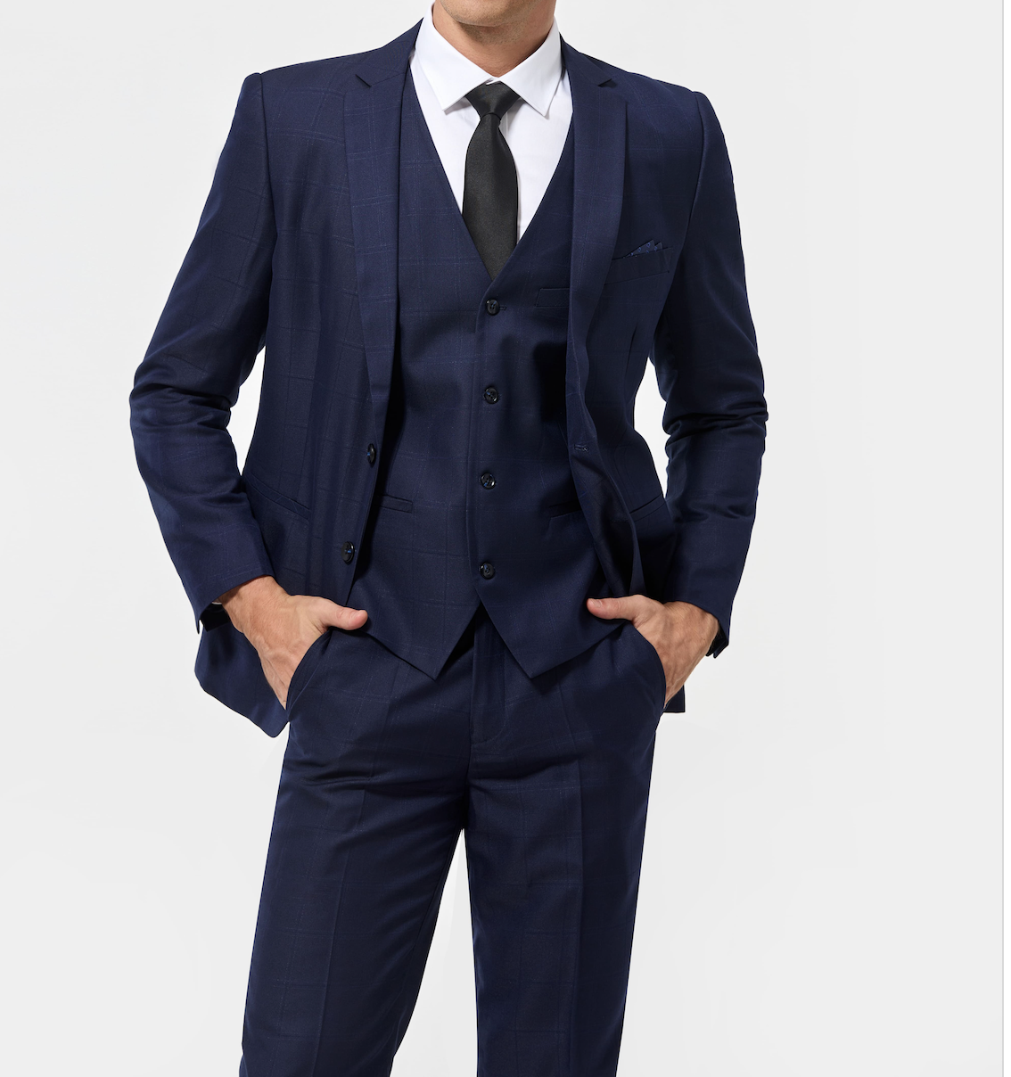 Traje de Tres Piezas Shelby a Cuadros