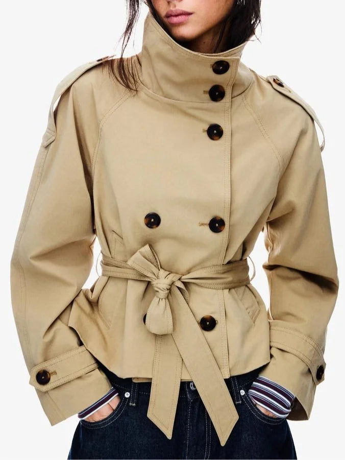 Cath | Gabardina Corta con Cinturón