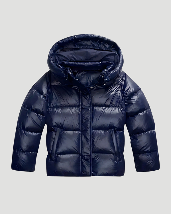 Copenhague | Chaqueta Acolchada Brillante con Capucha