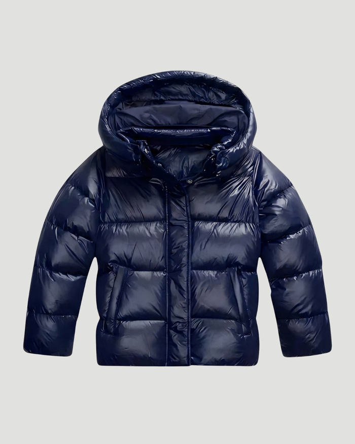 Copenhague | Chaqueta Acolchada Brillante con Capucha