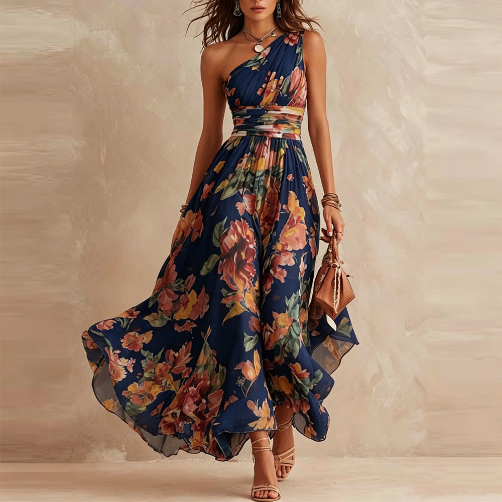 Aurora | Robe asymétrique à motifs floraux