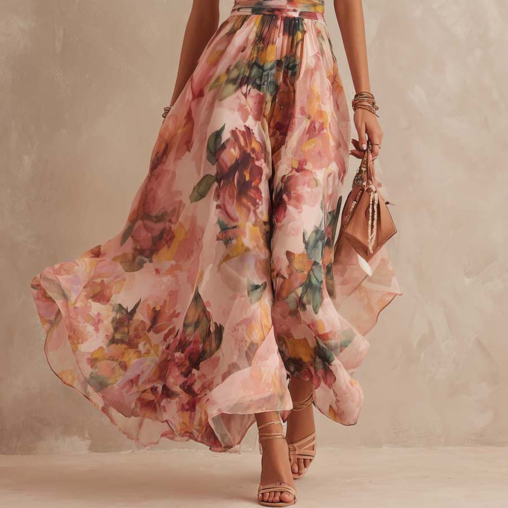 Aurora | Robe asymétrique à motifs floraux
