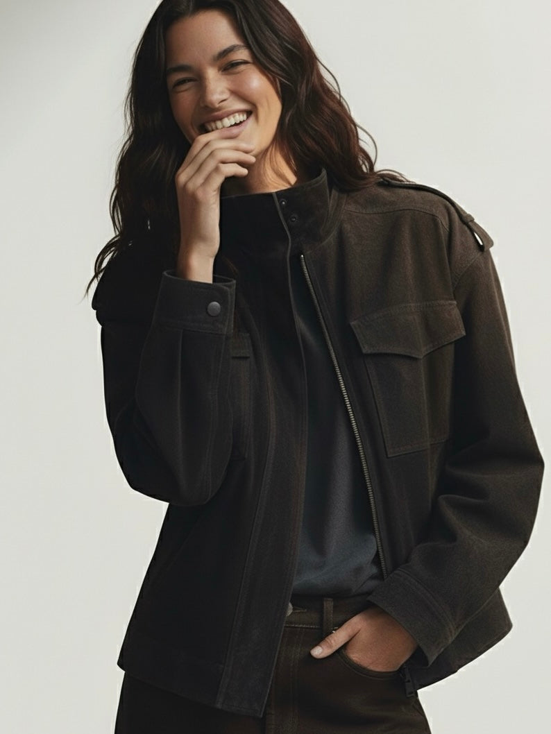 Shelby | Chaqueta Informal con Cremallera de Mezcla