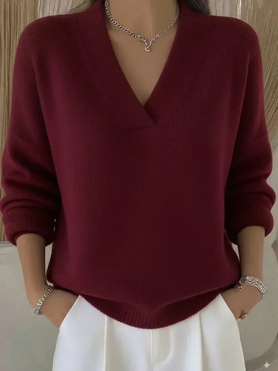 Vivelle™ | Suéter Relajado de Cuello en V