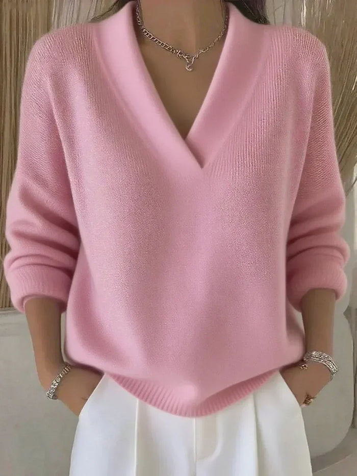 Vivelle™ | Suéter Relajado de Cuello en V