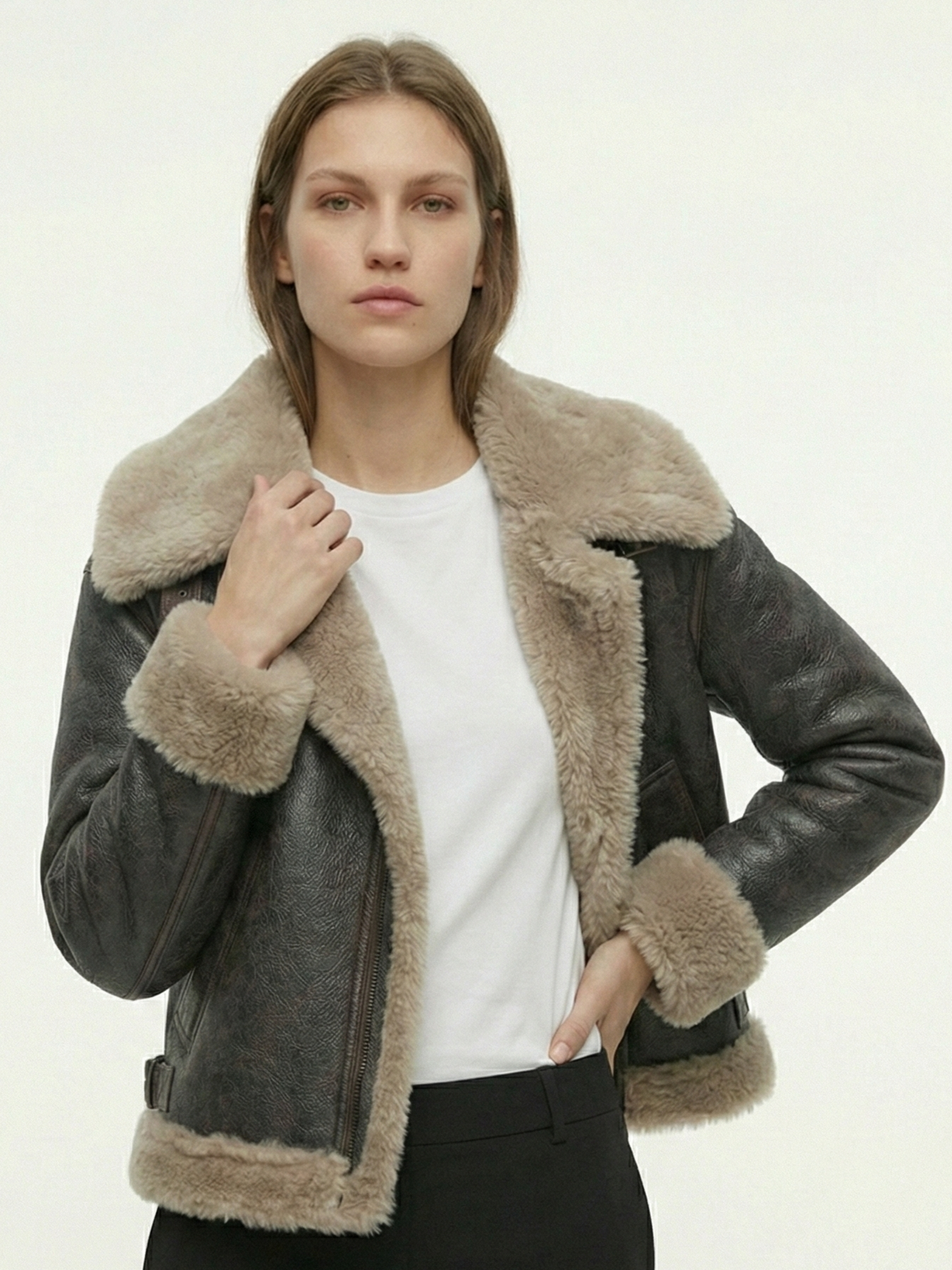 Rio | Chaqueta de piel sintética tipo shearling