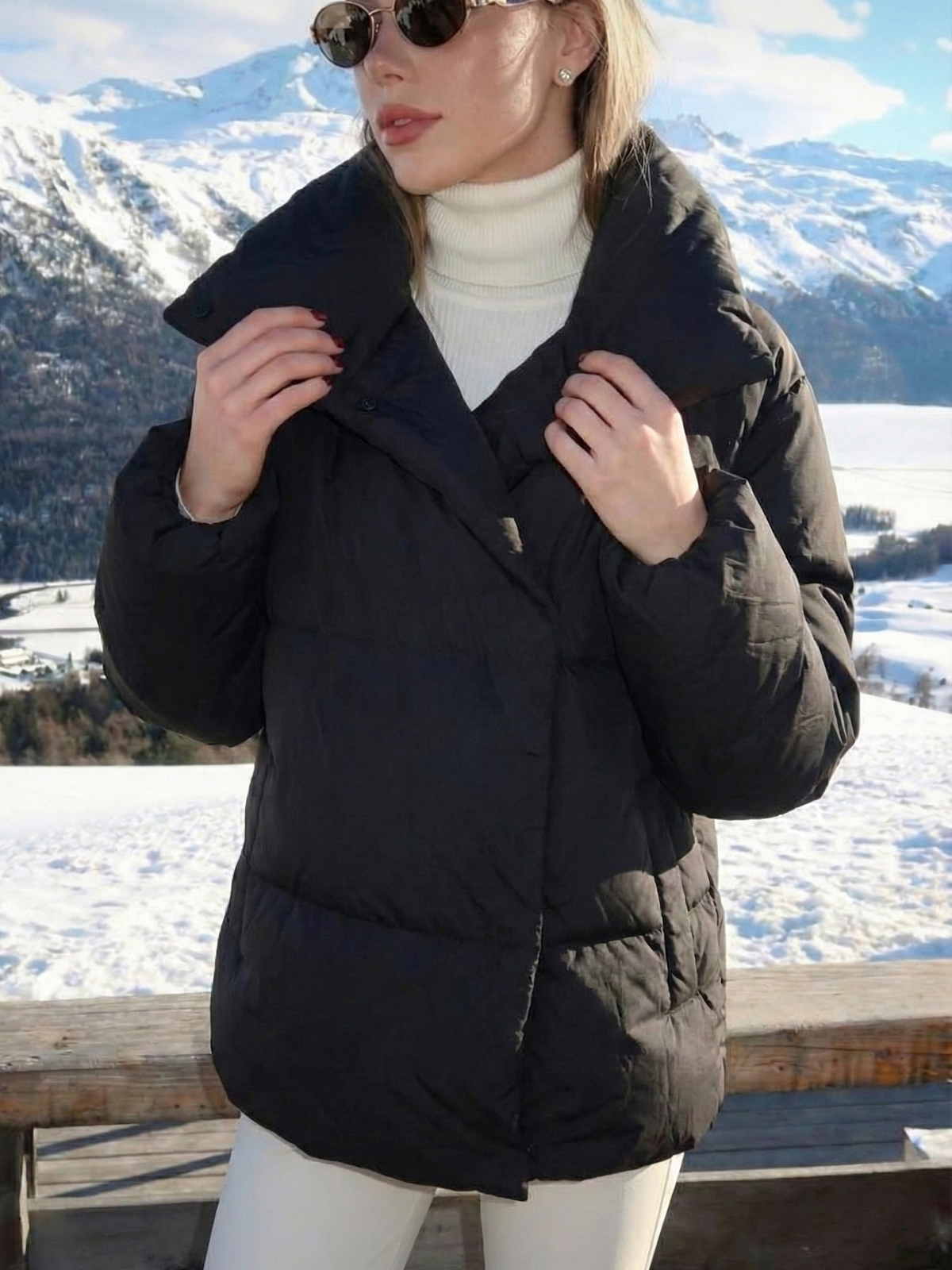 Maddison | Chaqueta Acolchada Extragrande de Cuello Alto