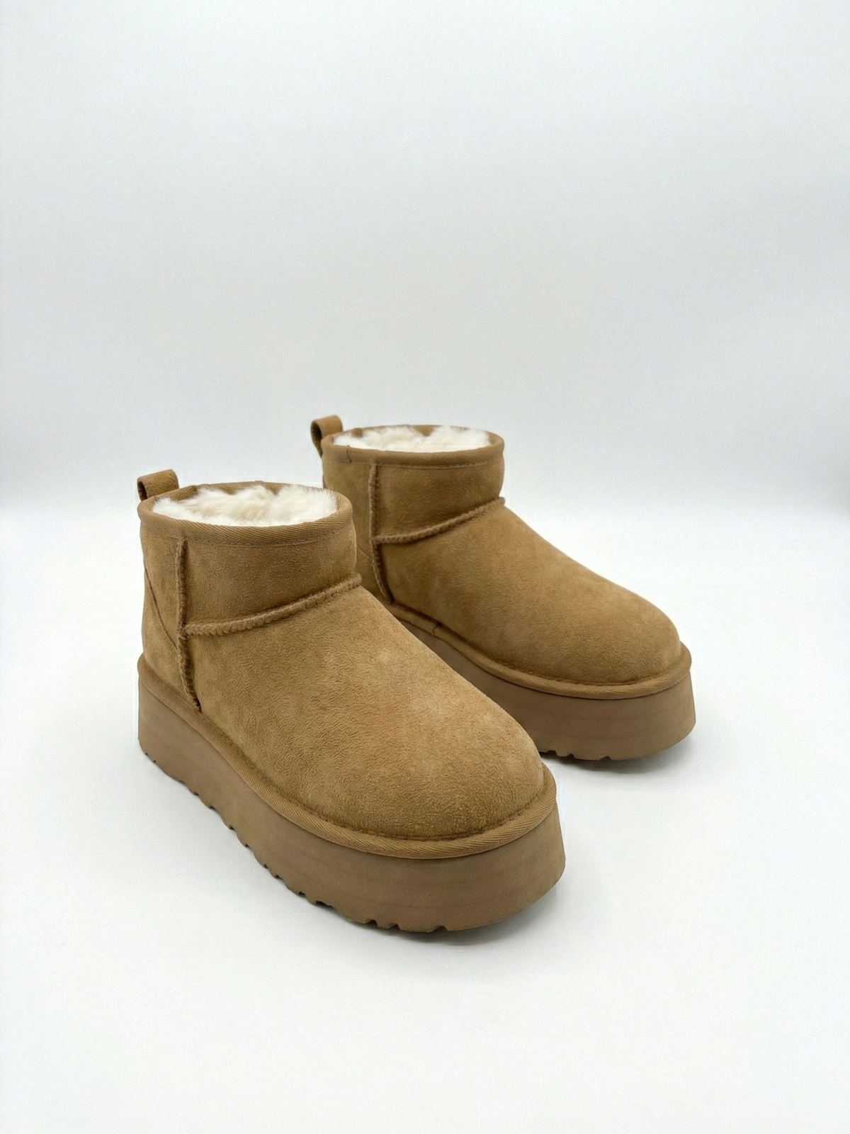 Botas de Plataforma con Efecto Ante y Forro de Pelo Sintético