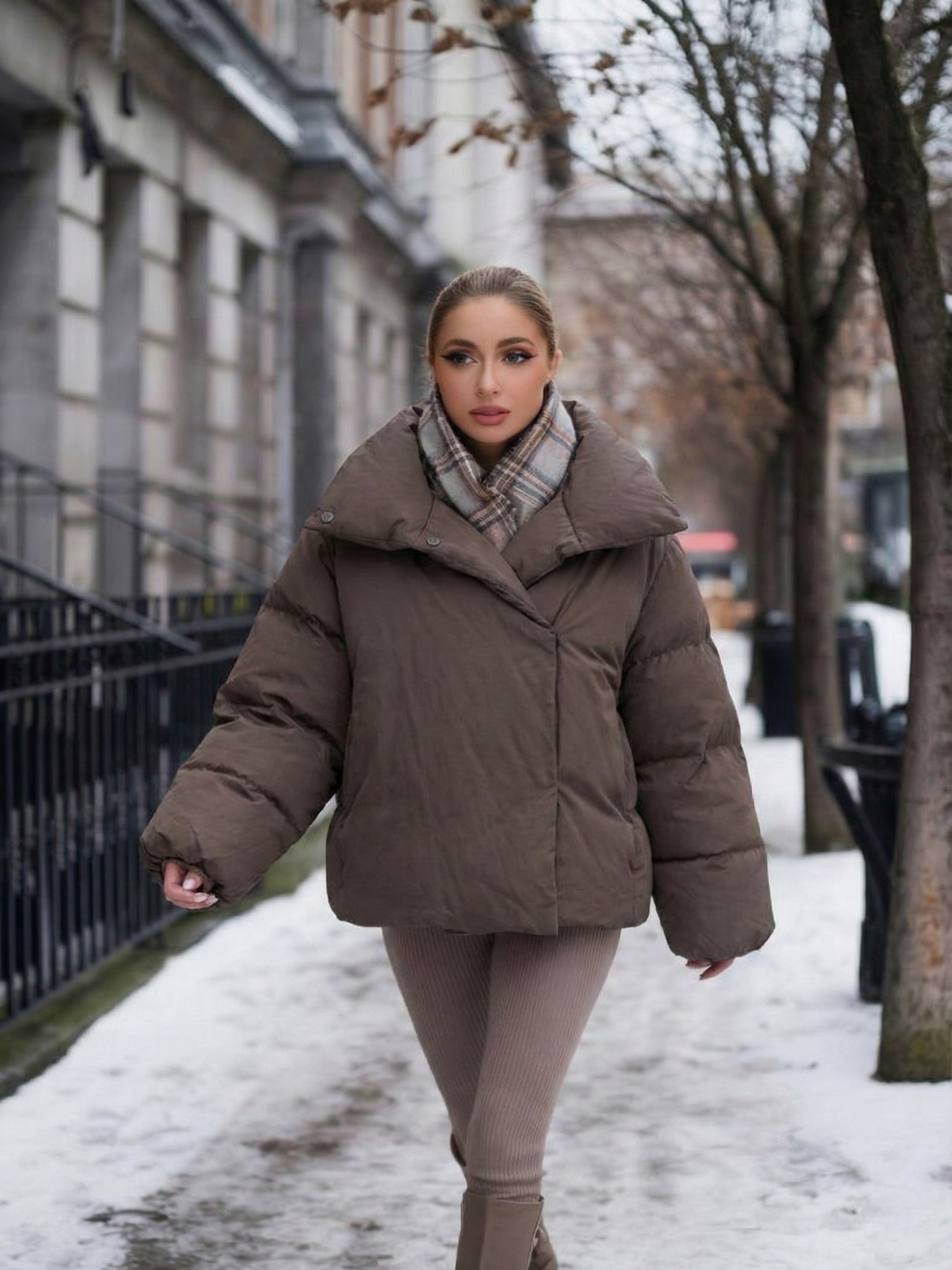 Maddison | Chaqueta Acolchada Extragrande de Cuello Alto