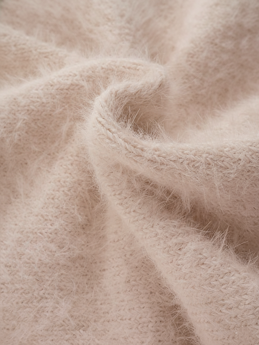 Riley | Jersey de Punto Esponjoso Rosa Suave