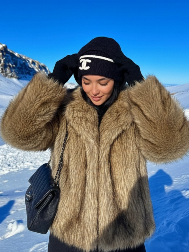 Emily | Chaqueta Corta de Invierno de Pelo Sintético