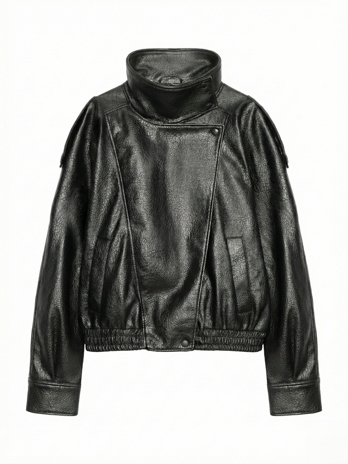 Felicia | Chaqueta oversize de cuello alto de imitación de piel