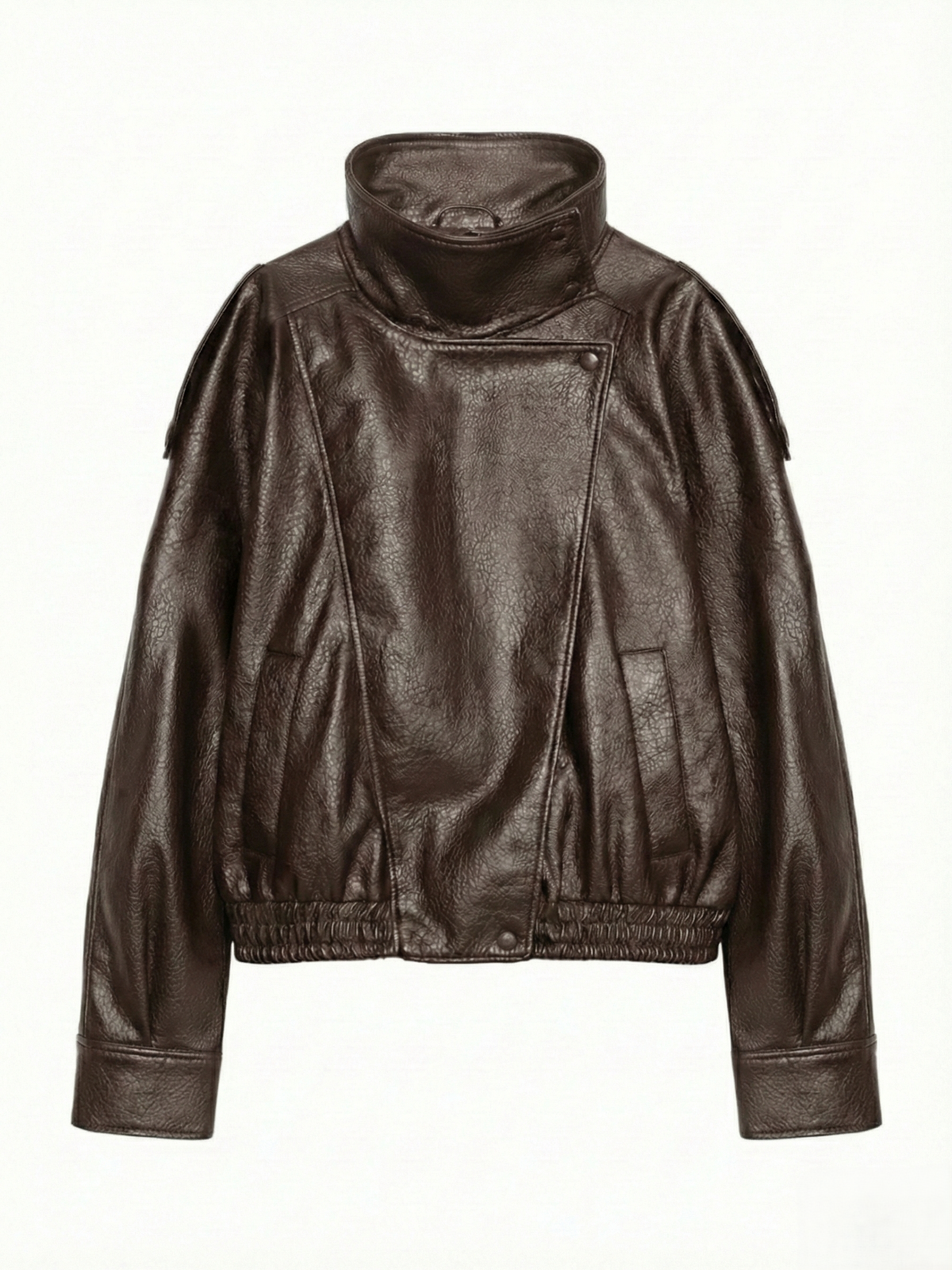 Felicia | Chaqueta oversize de cuello alto de imitación de piel