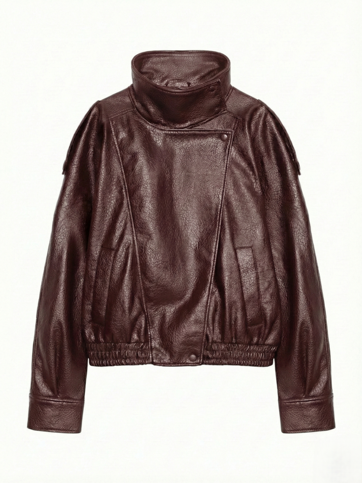 Felicia | Chaqueta oversize de cuello alto de imitación de piel