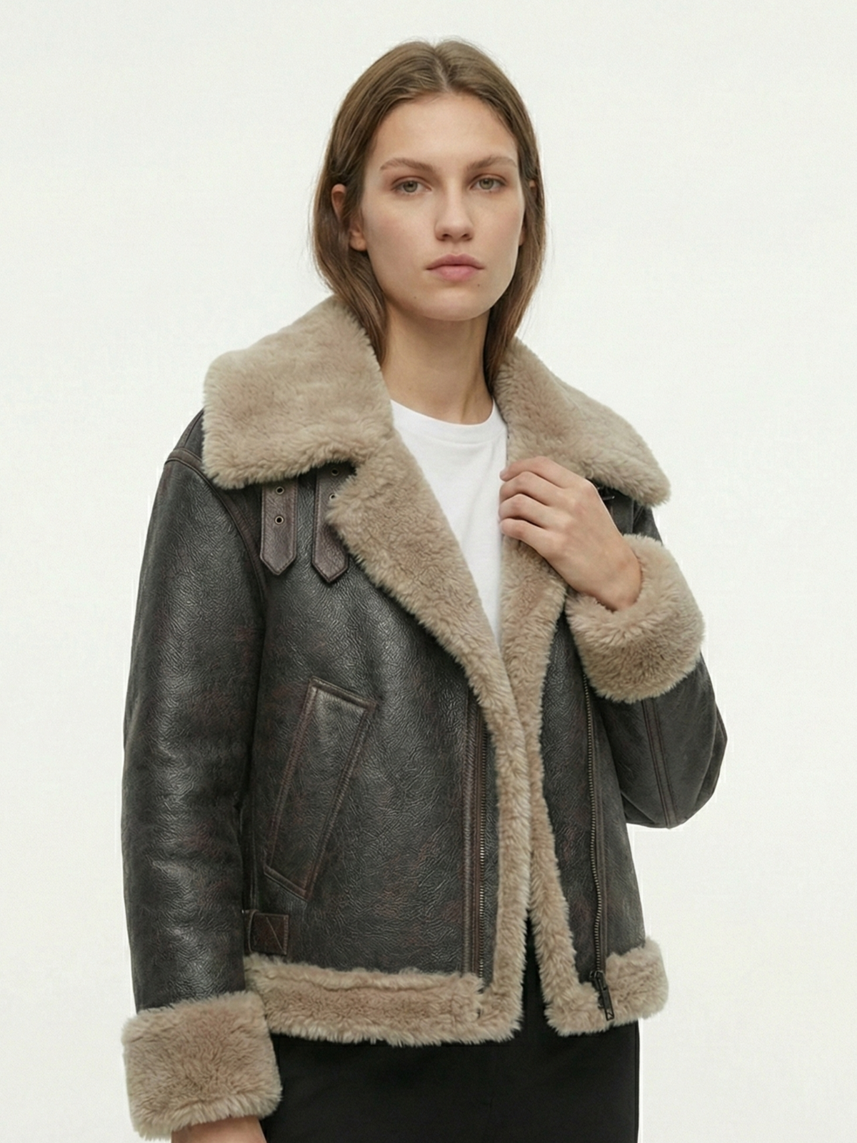 Rio | Chaqueta de piel sintética tipo shearling