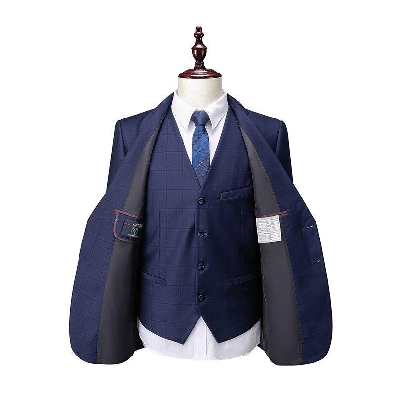 Traje de Tres Piezas Shelby a Cuadros