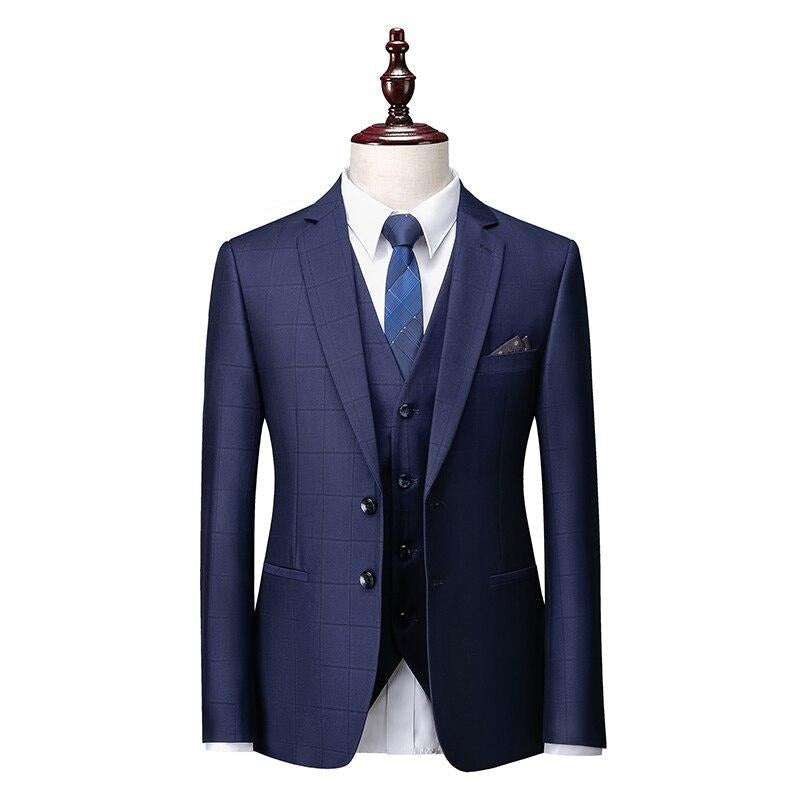 Traje de Tres Piezas Shelby a Cuadros