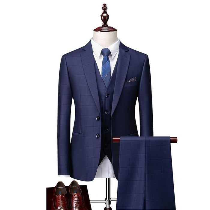 Traje de Tres Piezas Shelby a Cuadros
