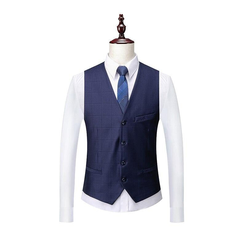 Traje de Tres Piezas Shelby a Cuadros