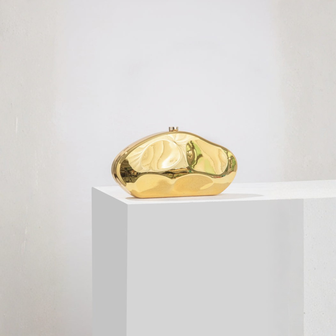Lola | Bolso de Fiesta de Mano Mujer Tipo Clutch Metalizado Cierre Superior