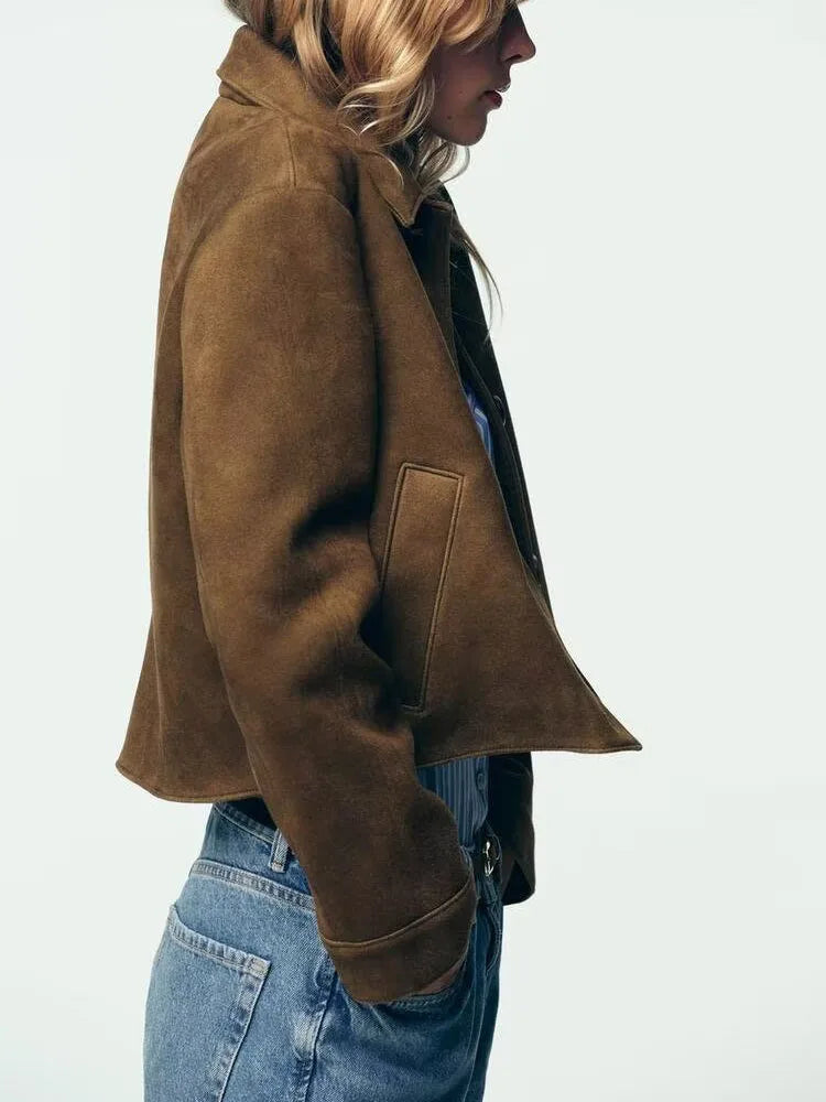 Ivy | Chaqueta Corta de Ante
