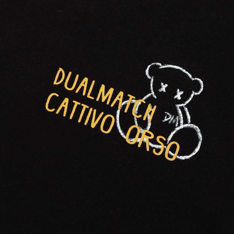 Camiseta WLS Pooh Sombreado Cuello Redondo Algodón Suave